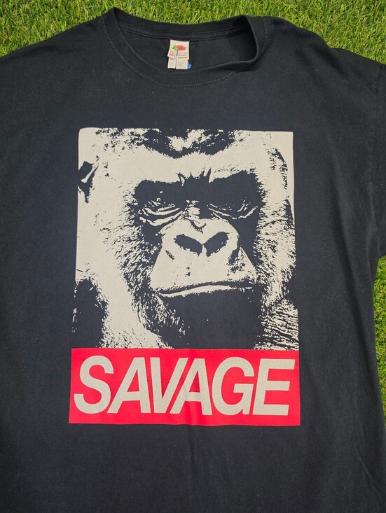 Fruit of the Loom Other - Fruit of the Loom HD Cotton Black T-Shirt with Gorilla 'SAVa